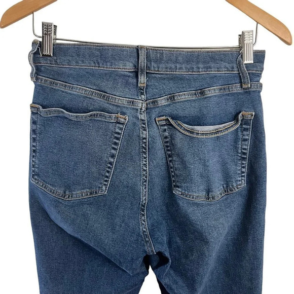 TopShop Jamie Jeans Waist 30" Frayed Distressed Hem Medium Wash Denim Stretch - Picture 6 of 8